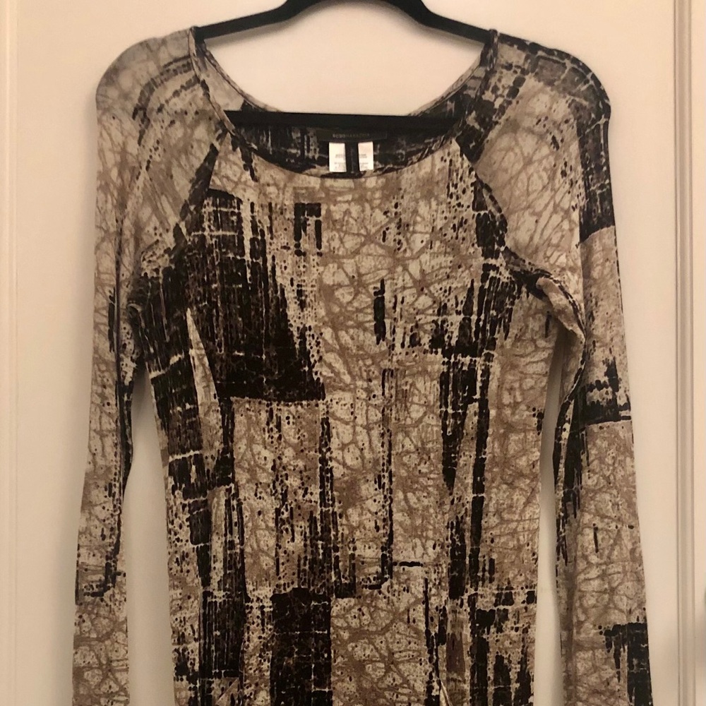 BCBG MaxAzria ‘Crista’ printed knit tunic dress
